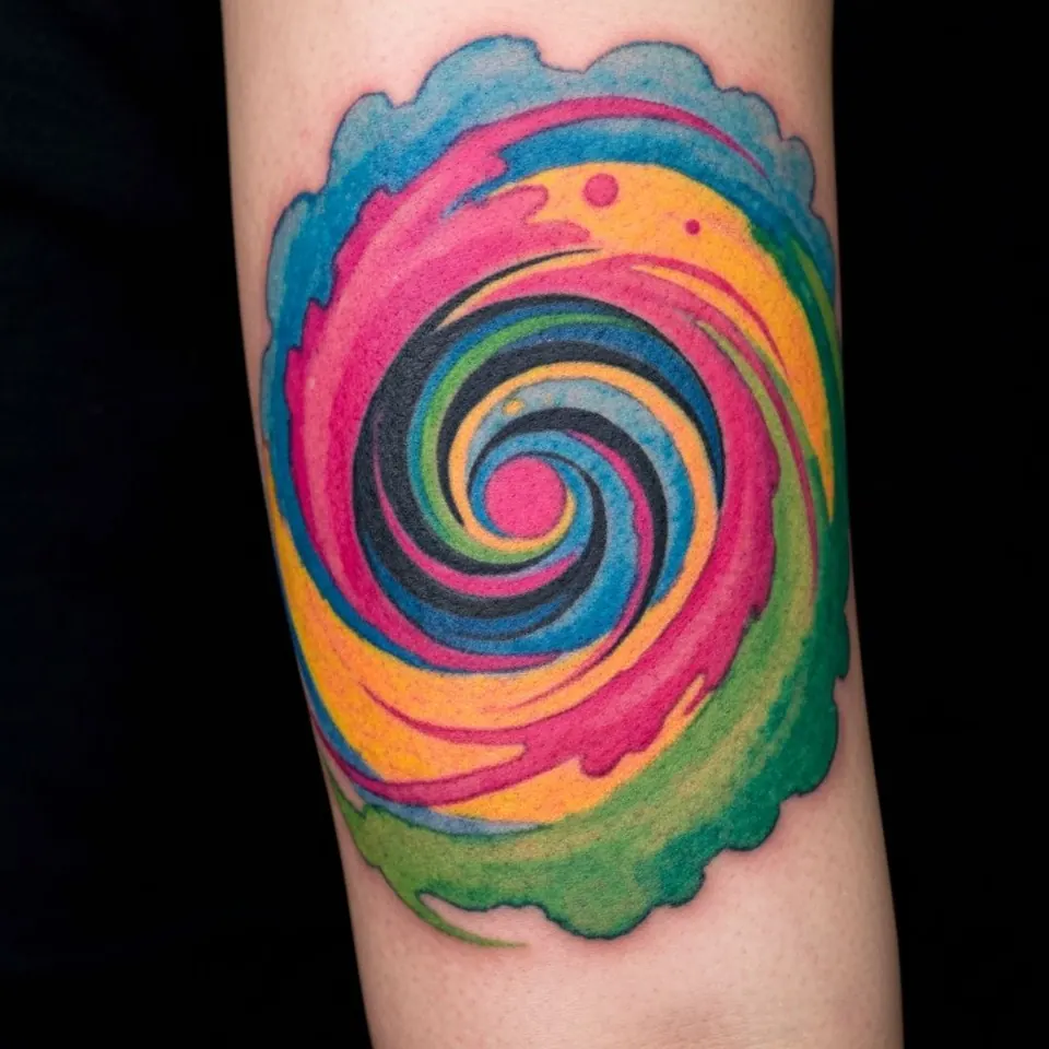 Aquarela Vibrante — tatuagem em estilo aquarela
