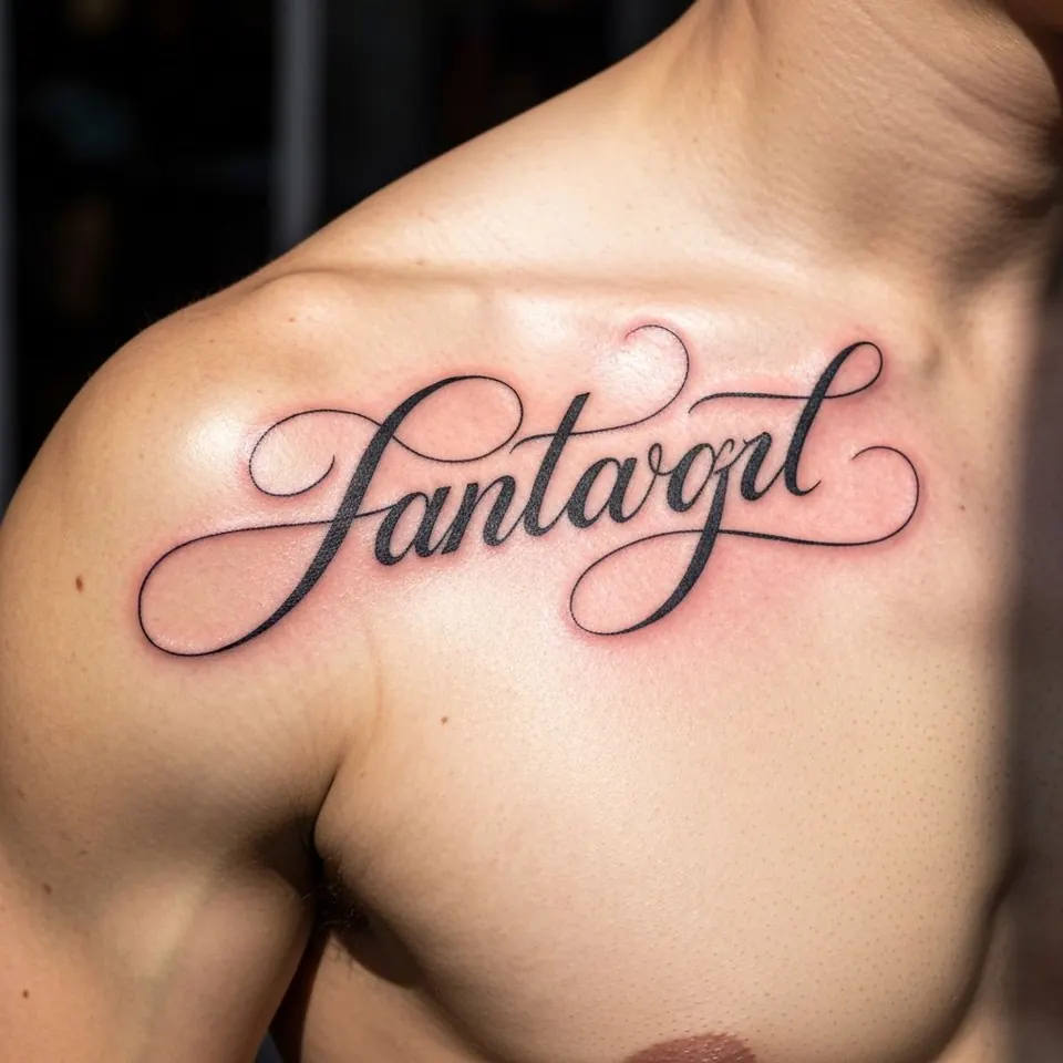 Lettering Elegante — tatuagem em estilo lettering