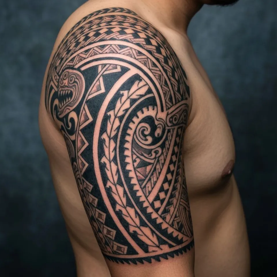 Tribal Polinésio — tatuagem em estilo tribal
